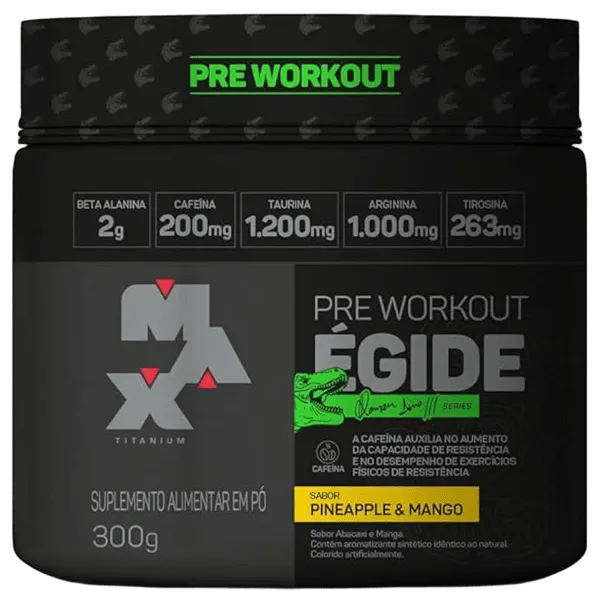 Pré-treino Égide Max Titanium Edição Especial Ramon Dino de 300g para explosão muscular e força - Guia Nutri.