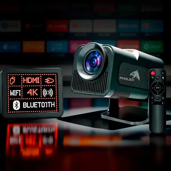 Projetor HY 320 Smart Pholex Full HD 4K imagem nítida
