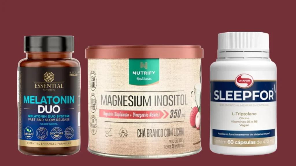 Guia completo para escolher a melhor melatonina e suplementos de magnésio inositol e triptofano para tratar insônia e ter sono profundo.