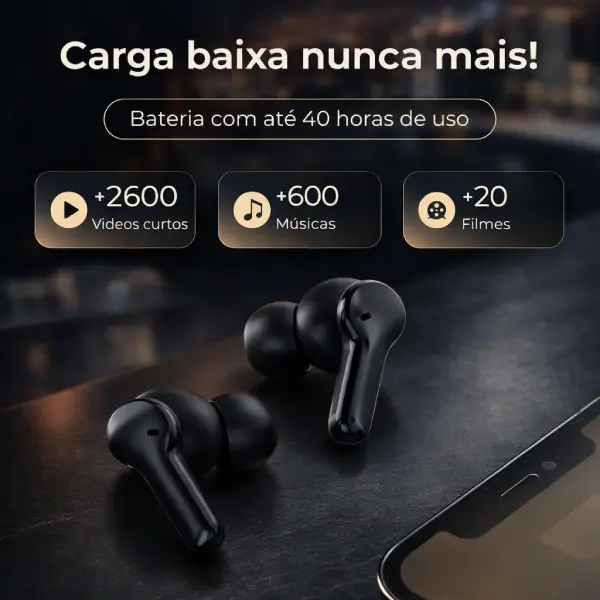 Fone Qcy T13 Bluetooth 5.1 4 microfones Fone Qcy T13 Bluetooth 5.1 4 microfones