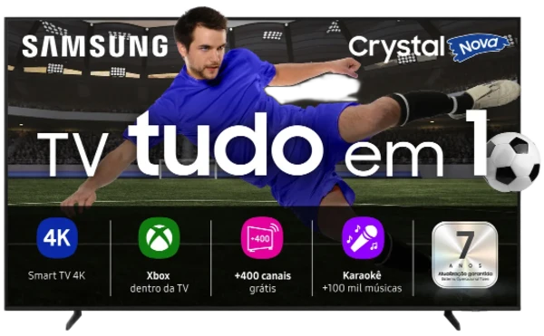 Samsung Crystal UHD 55" - Custo-benefício Copa 2026