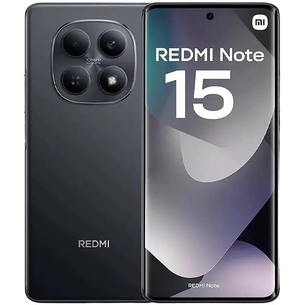 Novo Xiaomi Redmi Note 15 preto com 8GB de RAM e 256GB ROM