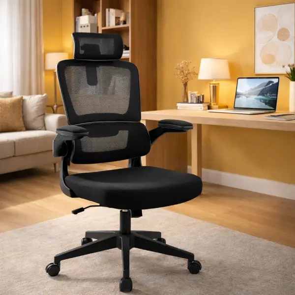 Cadeira Redragon Office Hela C214-B preta, estrutura robusta para uso profissional.