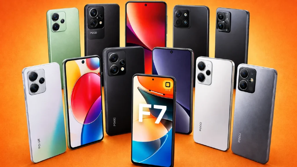 Infográfico mostrando os 9 melhores celulares Xiaomi 2026 organizados do mais barato ao mais poderoso.