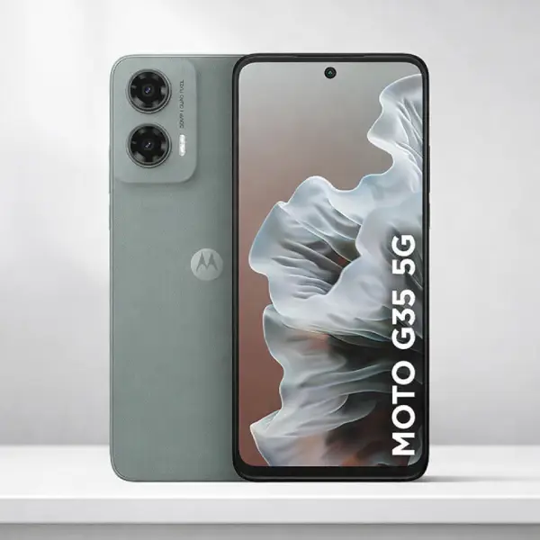 Smartphone Motorola Moto G35 5G de 256GB com tecnologia NFC e suporte a RAM Boost.