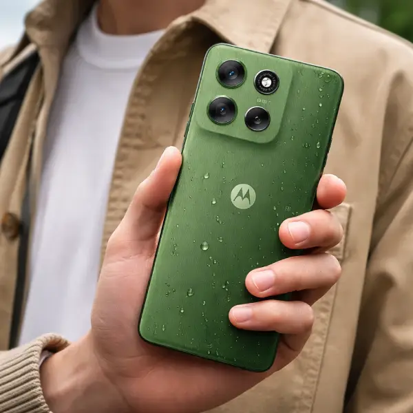 Smartphone Motorola Moto G56 5G verde com ultrarresistência militar e câmera Sony Lytia.