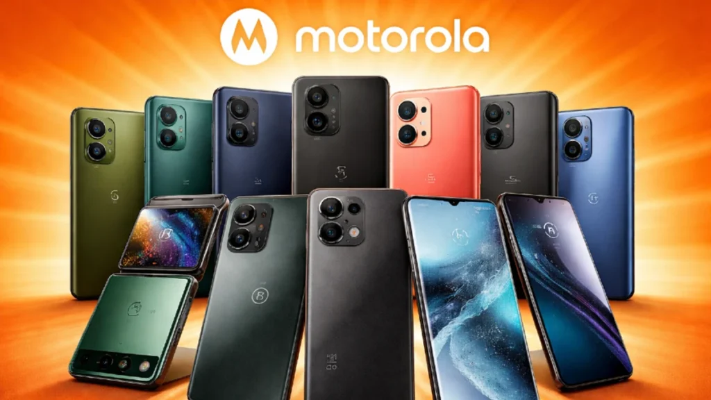 Banner principal mostrando os 9 celulares Motorola mais vendidos, testados e aprovados de 2026, destacando modelos Edge e Moto G.